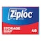 Ziploc Double Zipper Storage Bags, 1 qt, 1.75 mil, 9.63" x 8.5", Clear, PK432 PK 314469 - alternate 3
